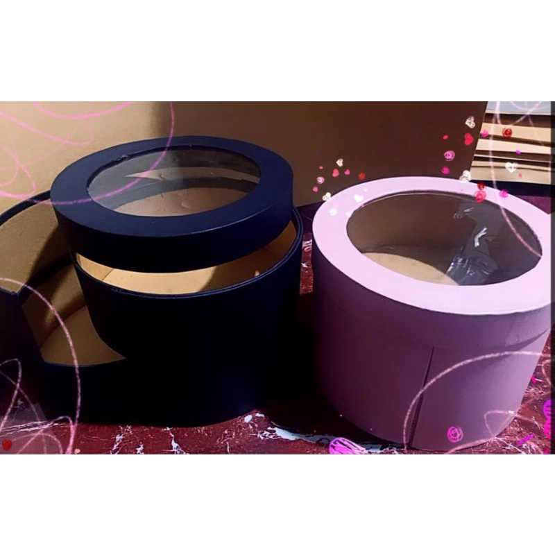 

RB bloom box/round box diameter 18 cm tinggi 14 cm