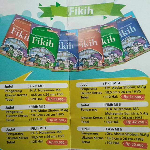 Buku Siswa Fikih Fiqih Kelas 1 2 3 4 5 6 Madrasah Ibtidaiyah Mi Sd K13