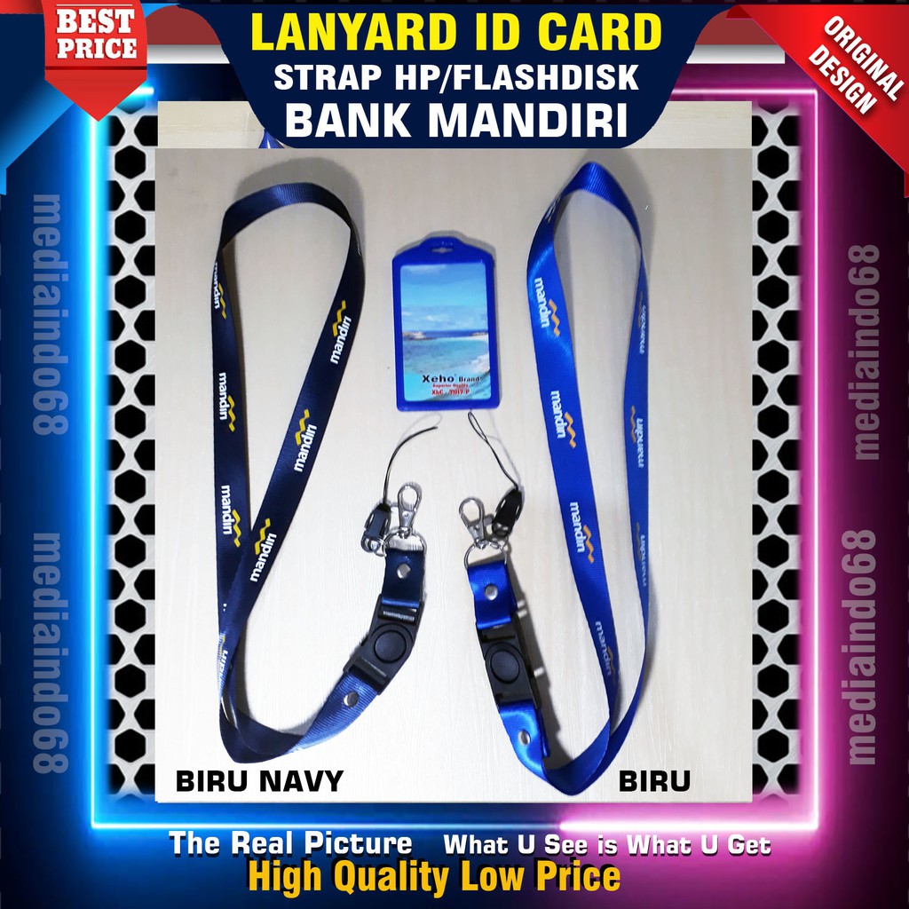 

BANK MANDIRI Lanyard, Strap ID, HP/Flashdisk (Paket Lengkap Murah)