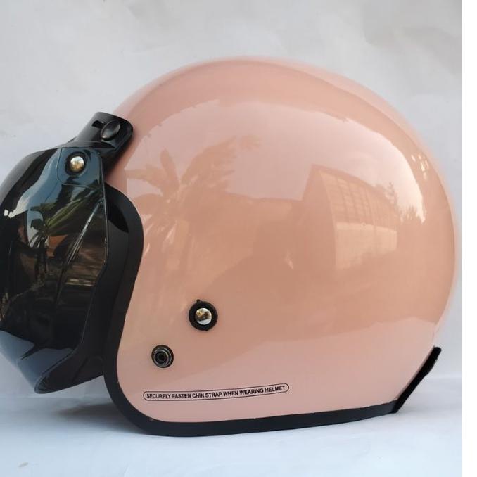 Bagus Dipakai.. Helm Bogo Dewasa SNI polos cewek cowok Full leher