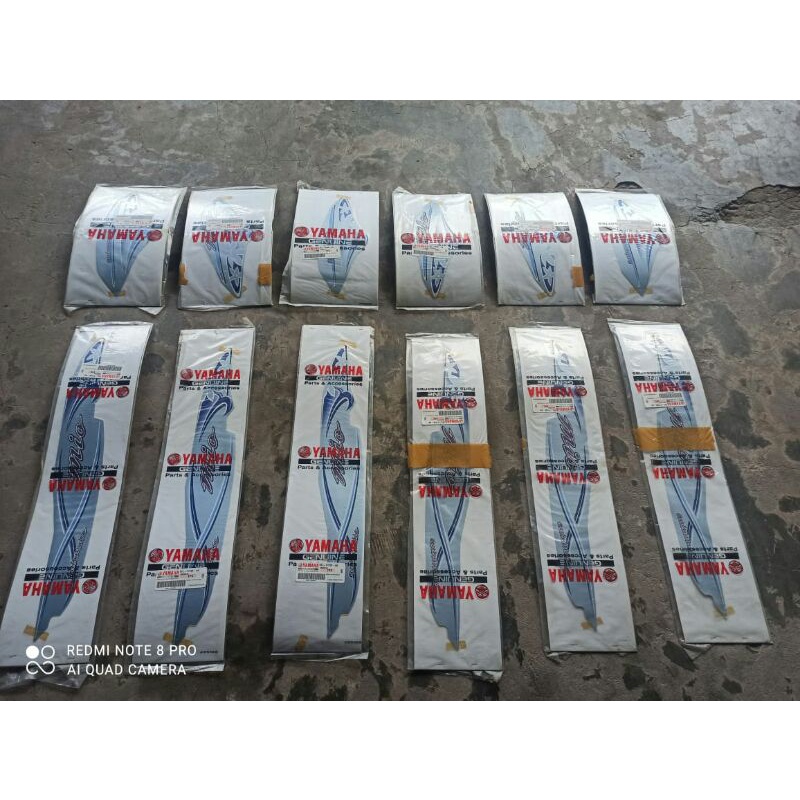 striping mio sporty 2004 biru telor asin original yamaha
