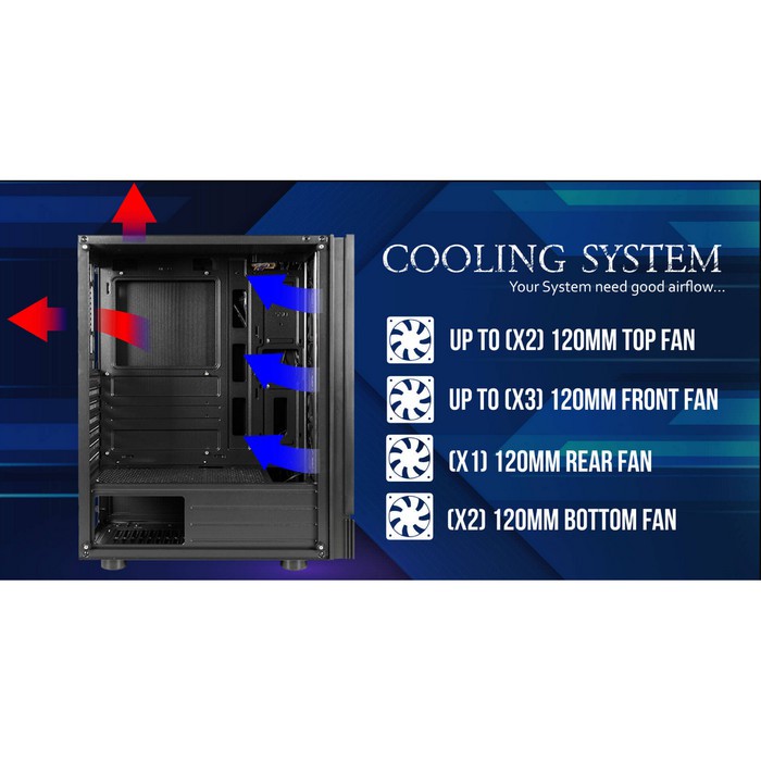 CUBE GAMING LICH WHITE VERSION - ATX - LEFT SIDE TEMPERED GLASS - PSU COVER - FREE 3 PCS 12CM RAINBO