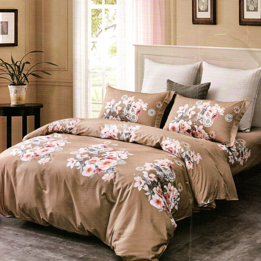 KAIN SPREI KATUN JEPANG REACTIVE MOTIF BUNGA & ABSTRAK LEBAR 250 CM  METERAN