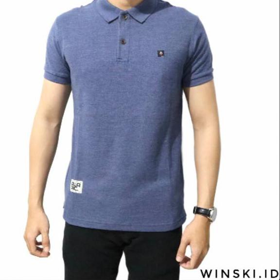 Terbagus Winski Kaos  Polo Shirt Premium Blue Denim Misty 