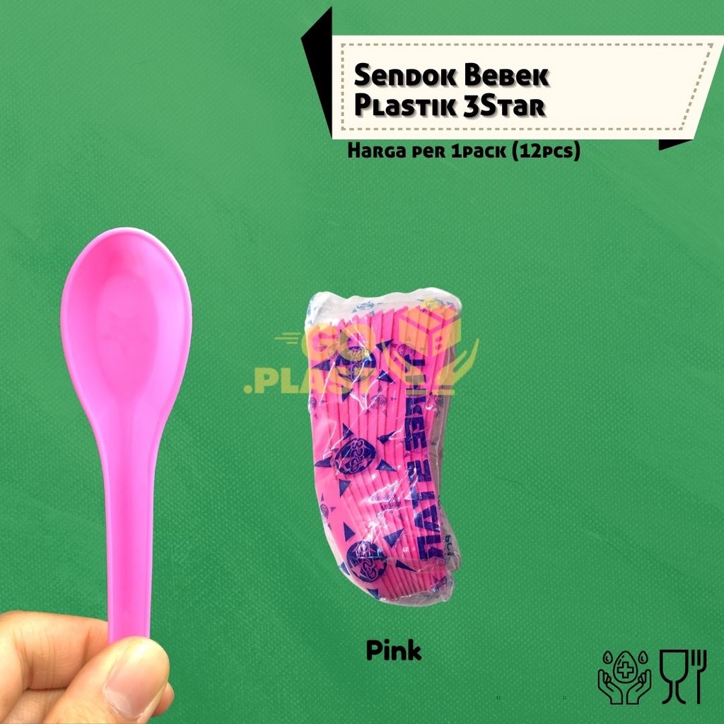 [144PCS] THREESTAR SENDOK BEBEK PLASTIK
