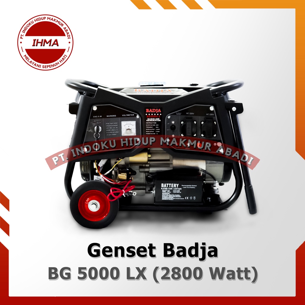 Gasoline Generator Genset Listrik Bensin Badja BG 5000 LX