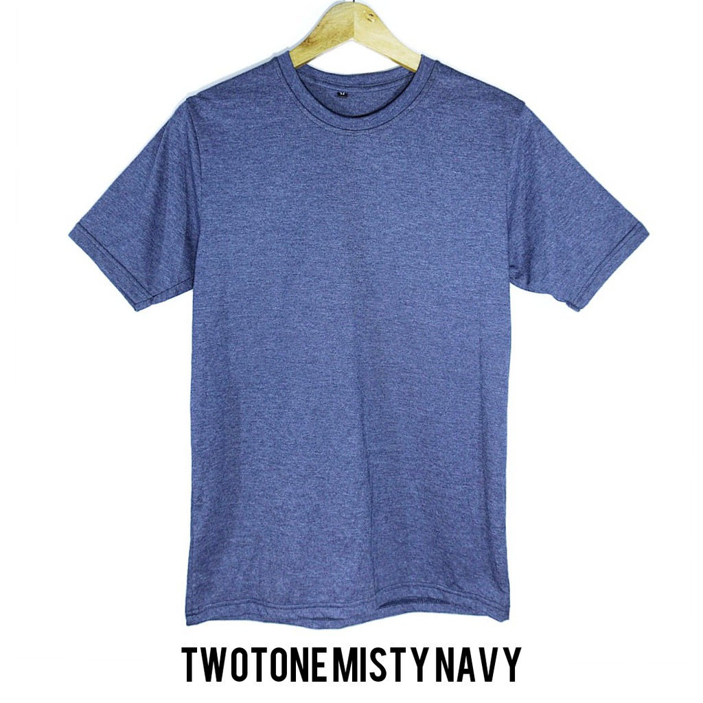 kaos polos twotone misty navy