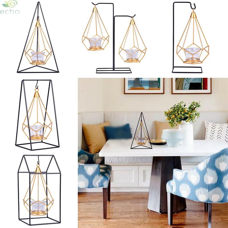 Tempat Lilin Bahan Besi Gaya Nordic Geometri untuk Tempat Lilin Bahan Besi Gaya Nordic Geometri untuk