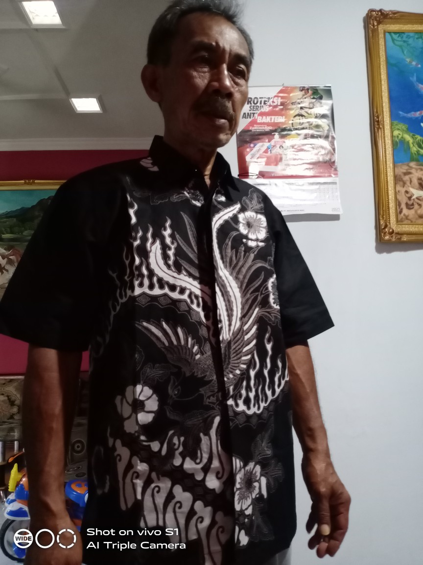 Kemeja Batik Pria Lapis Furing Buwana Hitam Katun Primisima Batik Solo Batik Coklat Brown