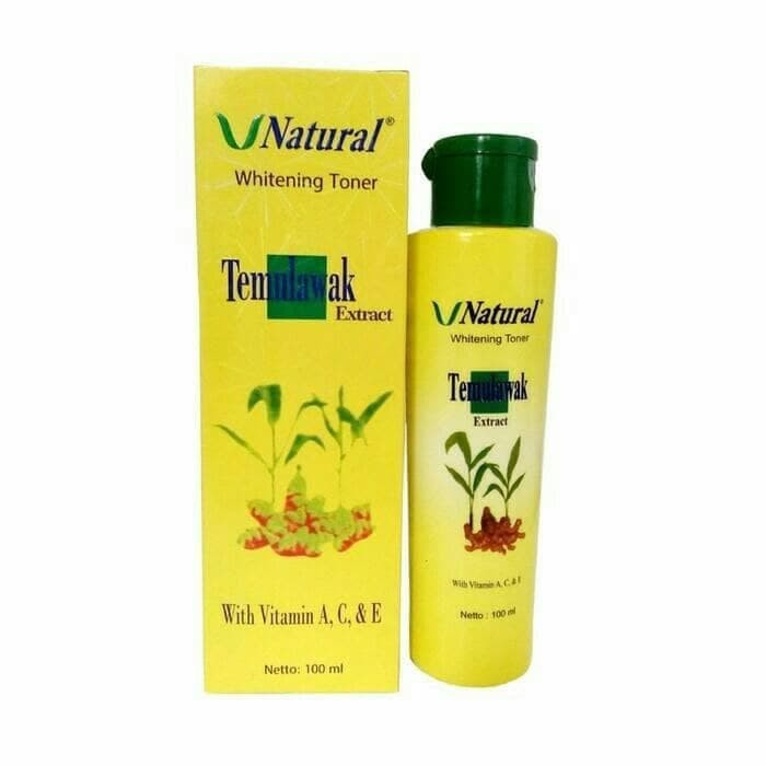 V NATURAL TONER TEMULAWAK WHITENING 100 ML ORIGINAL BPOM