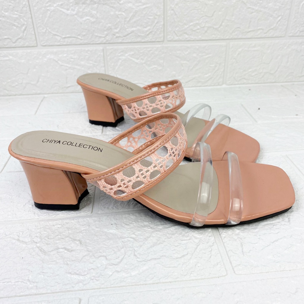 mandiristoreshoe-SANDAL HEELS WANITA ZIYA HAK TAHU 5 CM BDY04