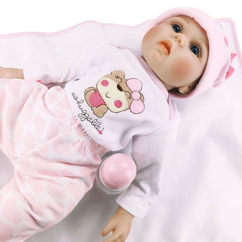 Zzz 55cm Realistis Reborn Untuk Boneka Silikon Lembut Balita Bayi Perempuan Dot Manusia Hidup Buatan Tangan Hadiah Natal