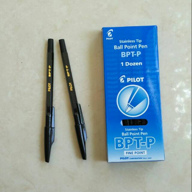 

Pulpen / Ballpen Hitam Pilot BPT-P isi 12 pcs