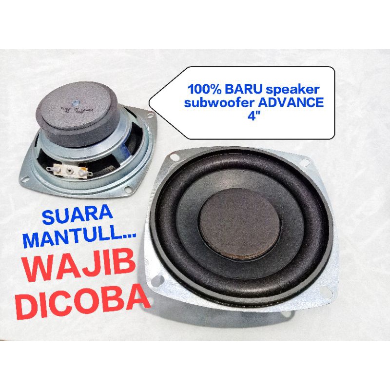Speaker subwoofer 4 inch advance