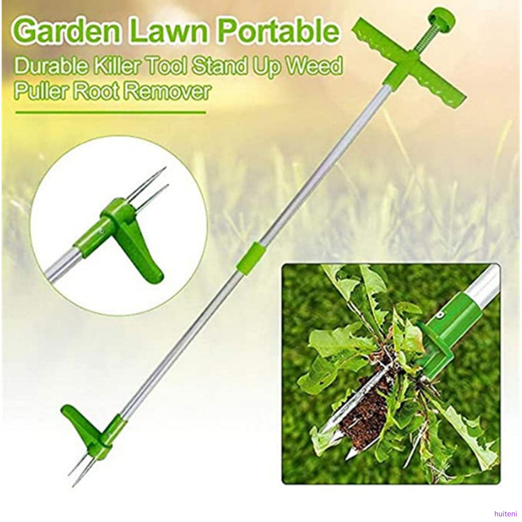 Standing Grass Root Remover Garden Lawn Grass Puller Plant Root Extractor Gardening Tool  huiteni