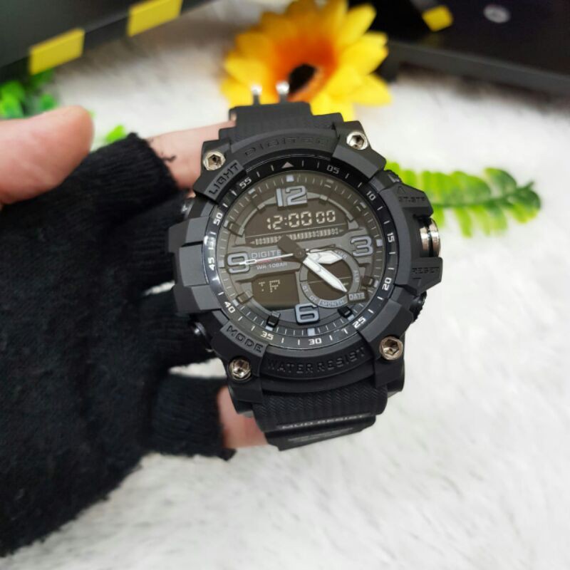 JAM TANGAN PRIA DIGITEC DA 2102 DOUBLE TIME ORIGINAL TAHAN AIR