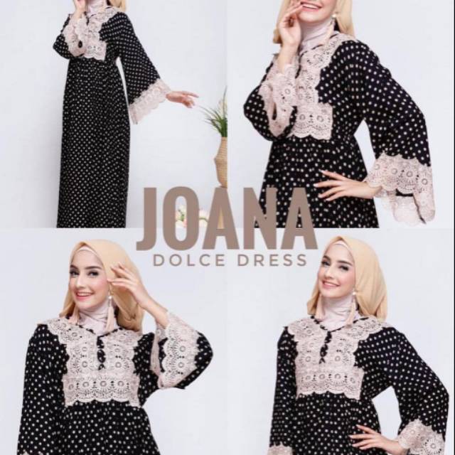 BISA COD  GAMIS DASTER RENDA ARAB JOANA POLKADOT BAHAN RAYON BUSUI