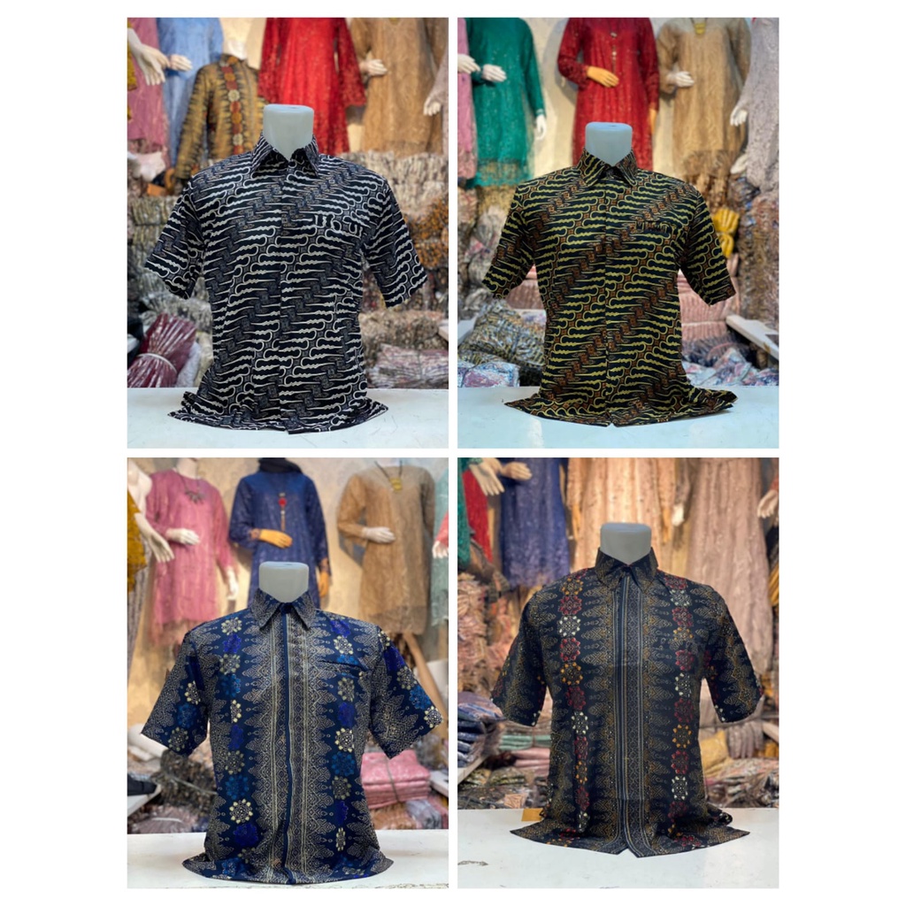 atasan kemeja batik lengan pendek + fashion kemeja pria