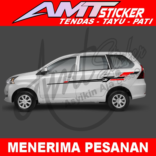 [Termurah] Stiker Cutting Striping Body Samping Mobil Avanza, Xenia Stiker Striping Mobil Stiker Mob
