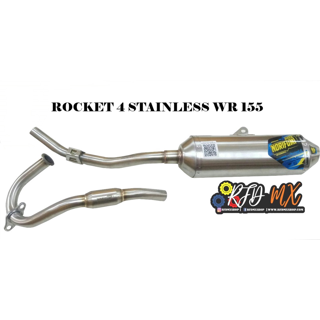 Knalpot norifumi rocket 4 Yamaha WR 155 R stainless ORIGINAL