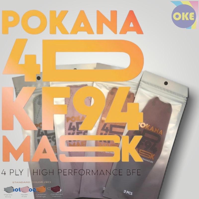 Pokana KF94 4D Medical Mask 4Plys Sachet isi 2s