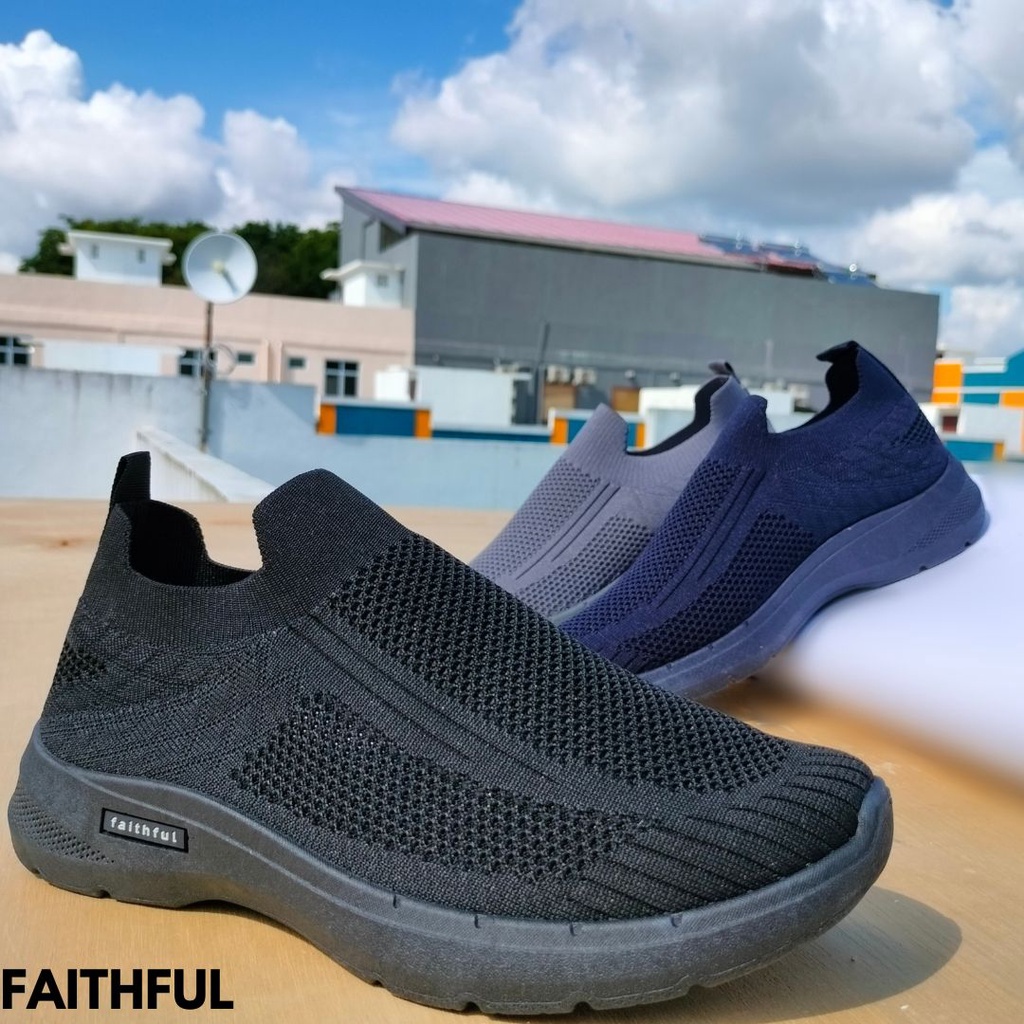 SNEAKERS PRIA KECE SEPATU TRAVELING SIMPLE MUDAH DICUCI KUALITAS IMPORT FAITHFUL