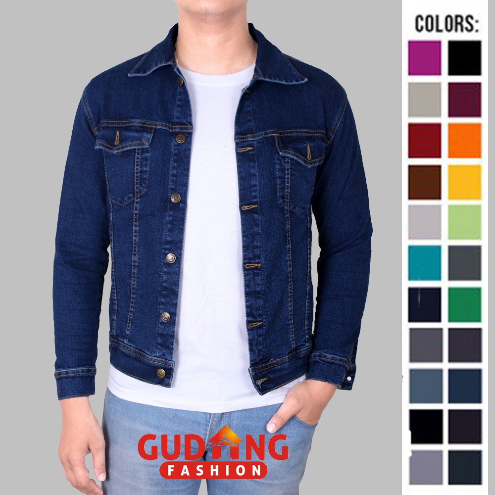 Jaket Denim Keren Casual Pria Banyak Warna - JAK (COMB)