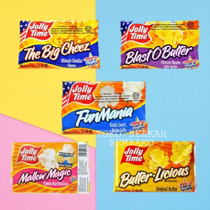 

Siap Krim Jolly Time Popcorn All Variant Microwave Pop Corn Jollytime - The Big Cheez