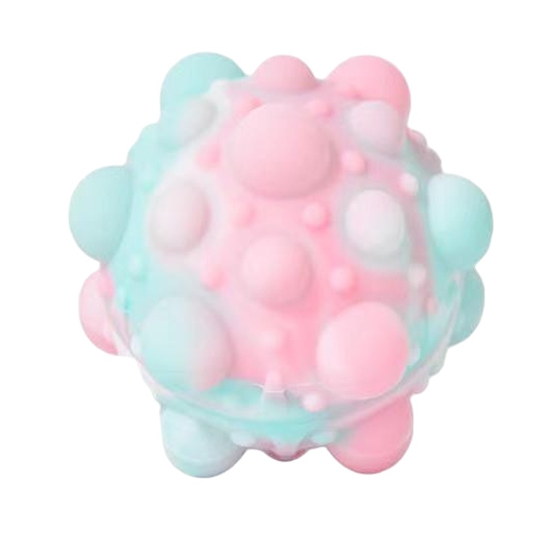 Pop It Murah Mainan Bola Remas 3D Bahan Silikon Anti Stress Untuk Mainan Penghilang Stress-Pink