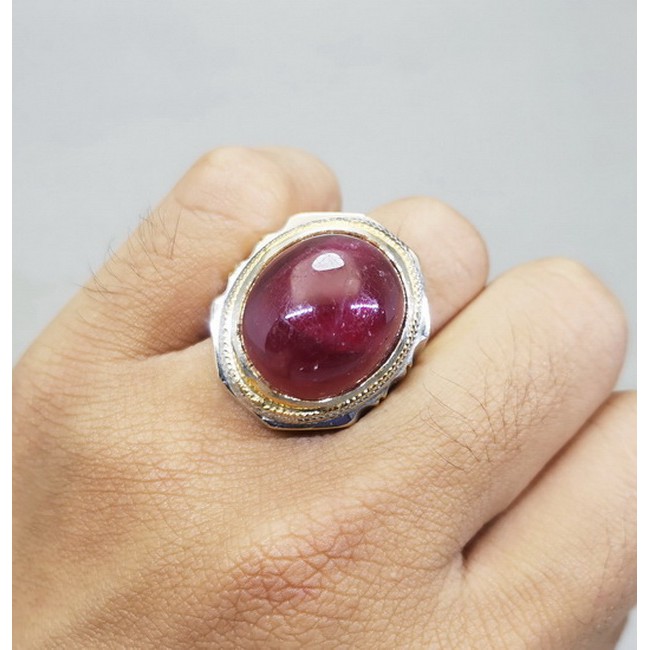 Batu Cincin Ruby Afrika Asli