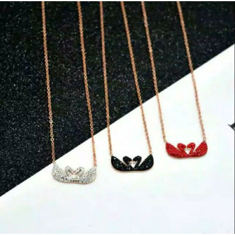 Kalung Titanium Angsa Putih Kepala 2 N10072104