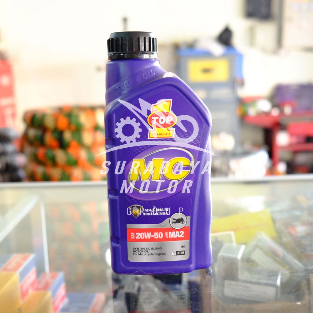 Oli Motor Top 1 One MC Sae 20W-50 1000ml 1L 1 Liter 1000 ml Sport Vixion Mega Pro Ninja Kental Mesin 4t