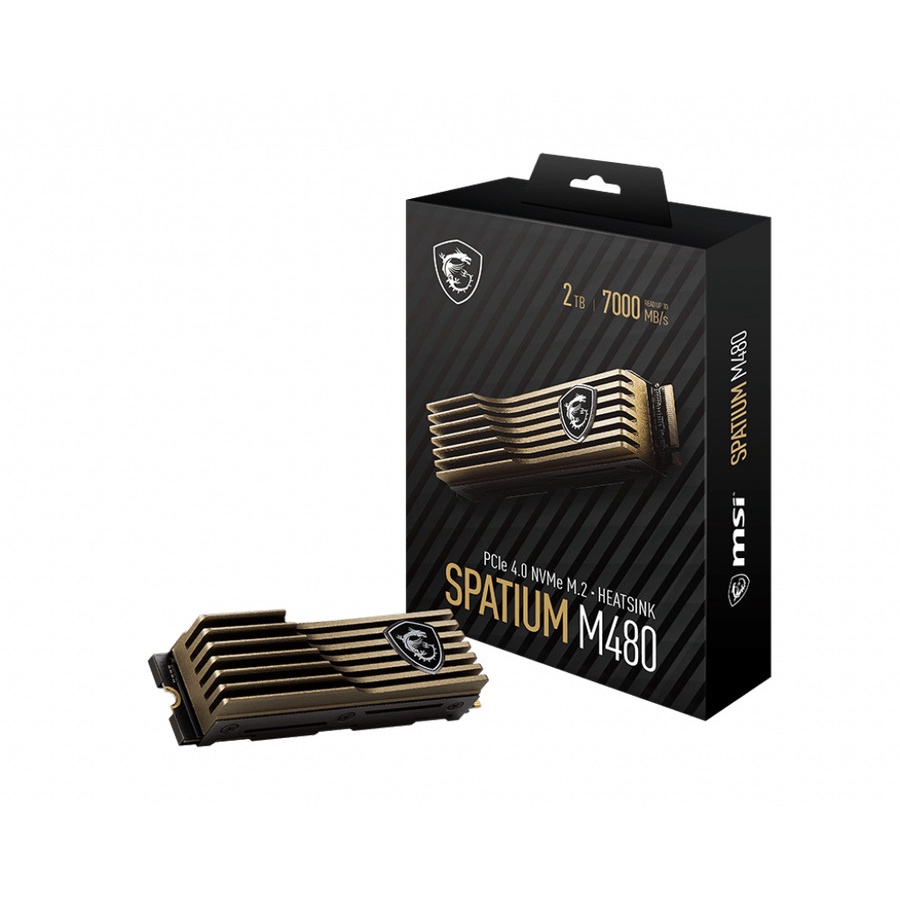 MSI SPATIUM M480 PCIe 4.0 NVMe M.2 Internal SSD 1TB / 2TB M2 Heatsink