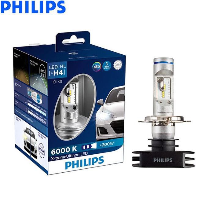 STAR PHILIPS XTREME ULTINON LED H4 6000K 200% LAMPU HEADLAMP MOBIL PUTIH #7