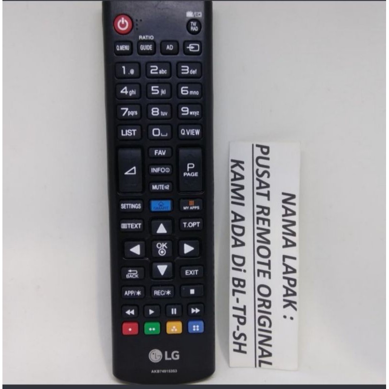 REMOTE REMOT TV LG LED LCD NON 3D ORIGINAL ASLI KECIL