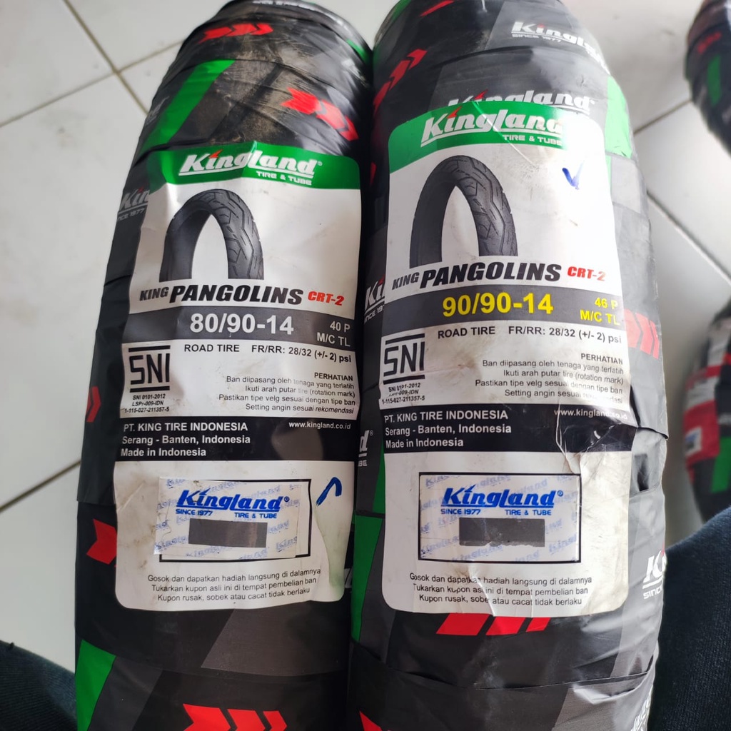 Paket Ban matic Kingland King Pangolins 80 90 &amp; 90 90 14 tubeless