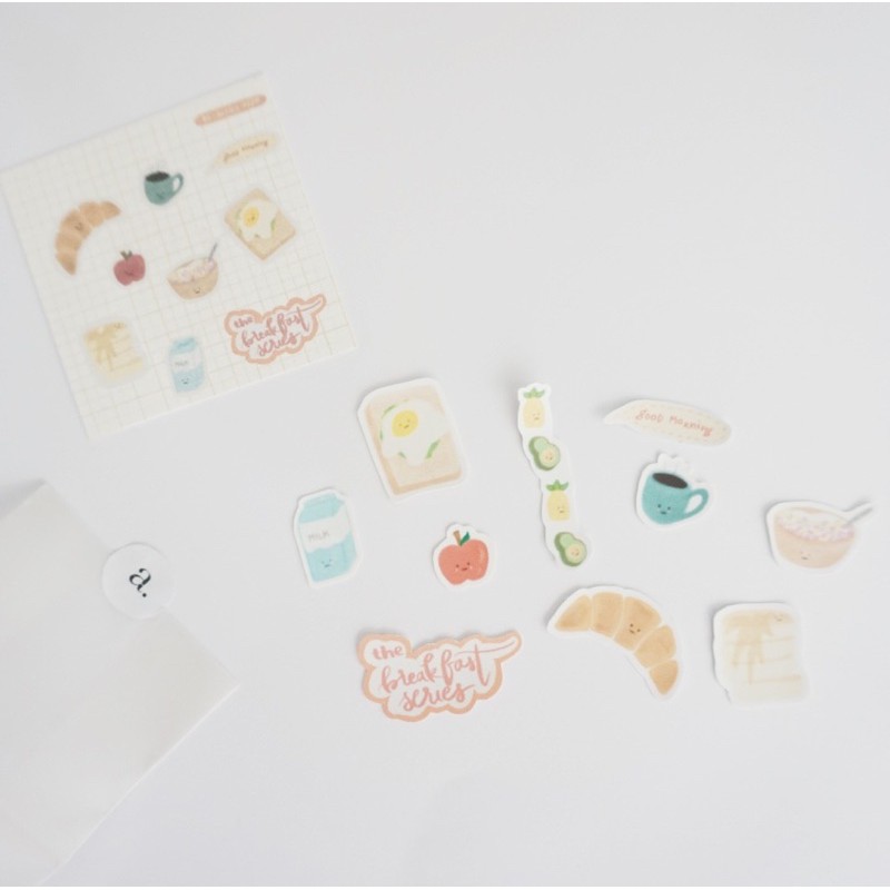 

breakfast series sticker set (bullet journal design sticker/planner stiker lucu)
