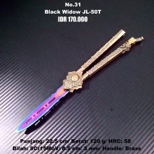 Pisau Balisong Trainer Black Widow JL 50T Terbaik