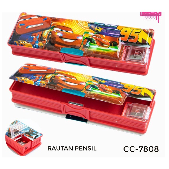 COD ~ KOTAK PENSIL KALENG SEKOLAH ANAK Karakter laki laki perempuan sekolah murah import + alat tulis + crayon