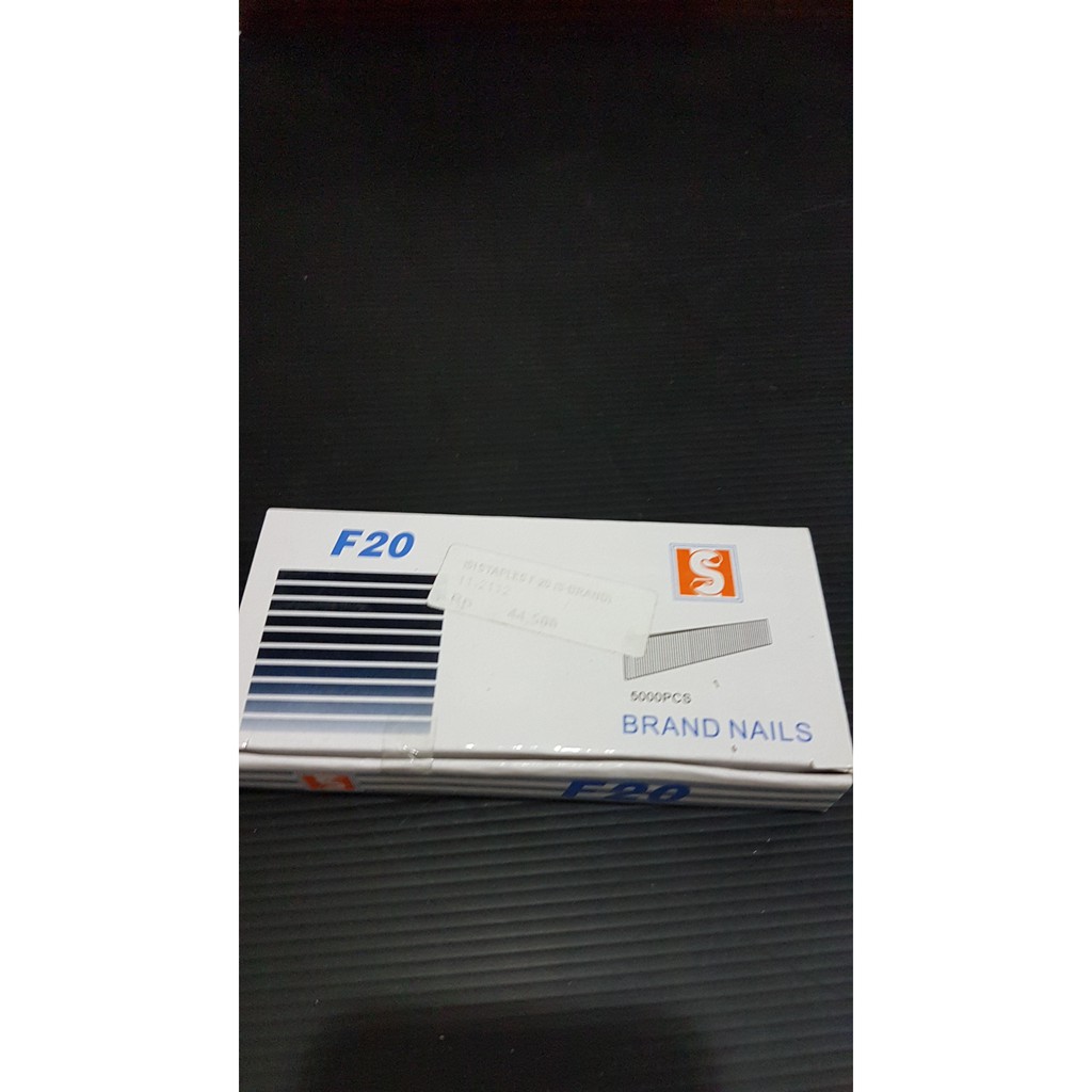 

Isi Staples Tipe F20 S Brand / Isi Stapler / Isi Paku Tembak Kayu
