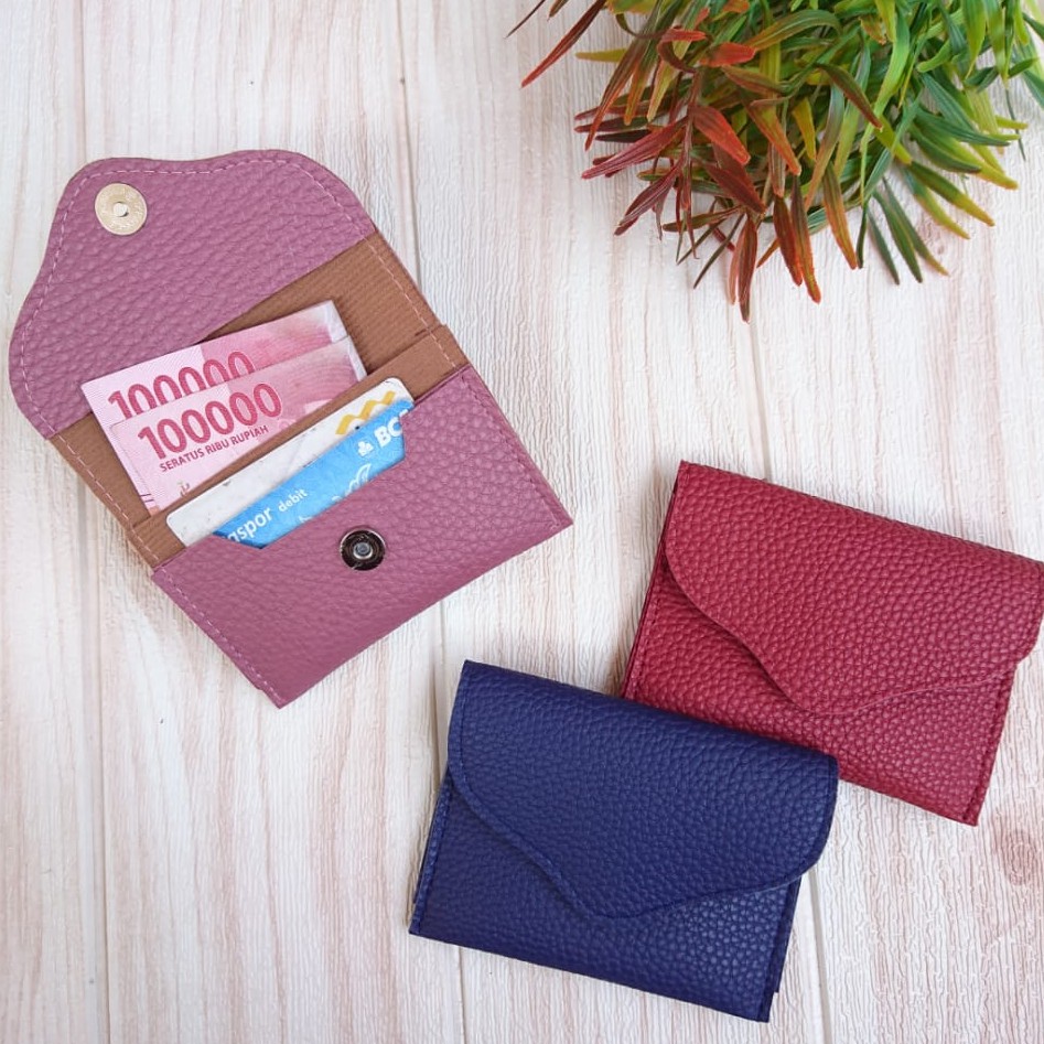 dompet papirut kartu wanita lipat mini simple koin terlaris 2022