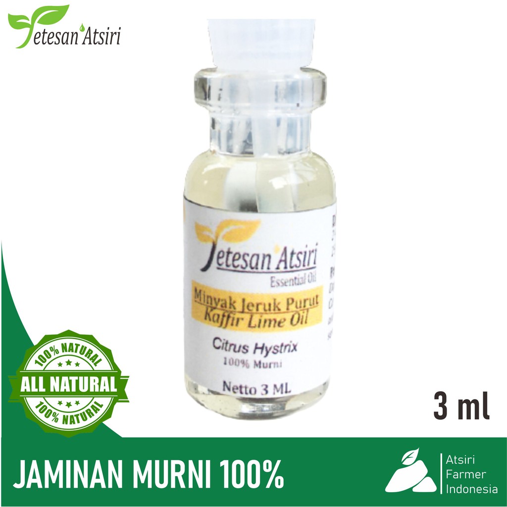 3ml minyak atsiri jeruk purut murni 100% kaffir lime pure essential oil 100% aromatherapy aromaterap