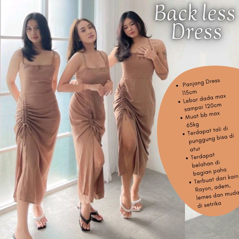 DRESS PANTAI LONG DRESS KOREA DRESS POLOS PANJANG BODYCON DRESS DRESS RAYON BACKLESS DRESS DRESS PAN