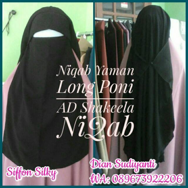 Niqab Yaman Long Poni