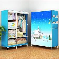 lemari pakaian / lemari baju portable lemari multifungsi dengan kain di gulung ke atas lemari kain m