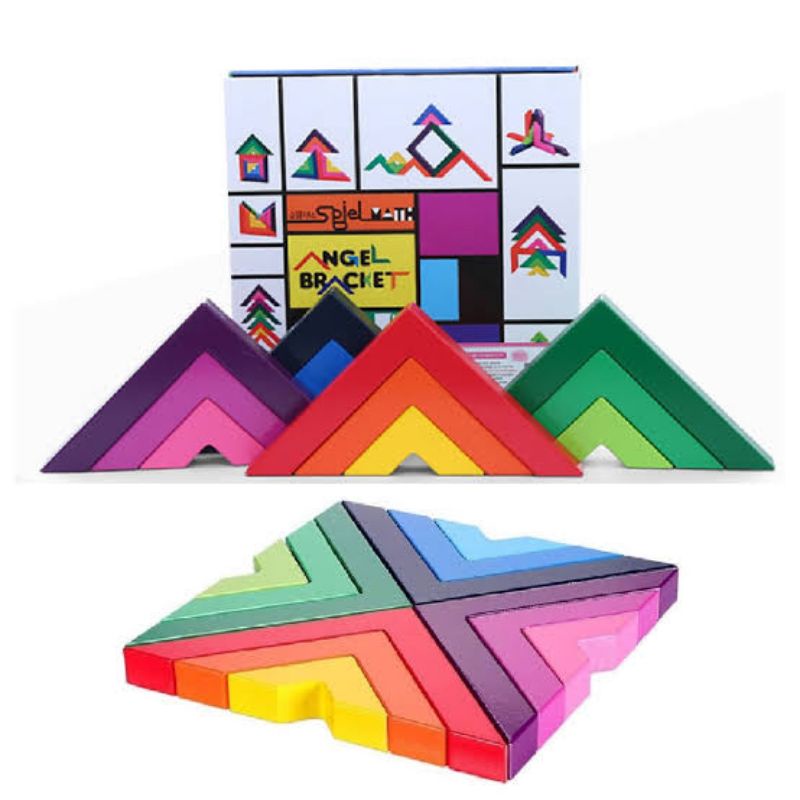 wooden Triangle /Angel Bracket open ended toys