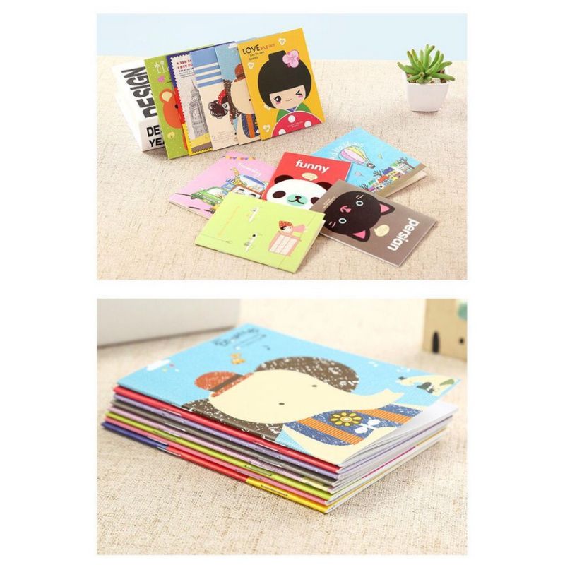 Buku Tulis Mini Motif Kartun Cartoon Mini Note Book Buku Catatan Memo