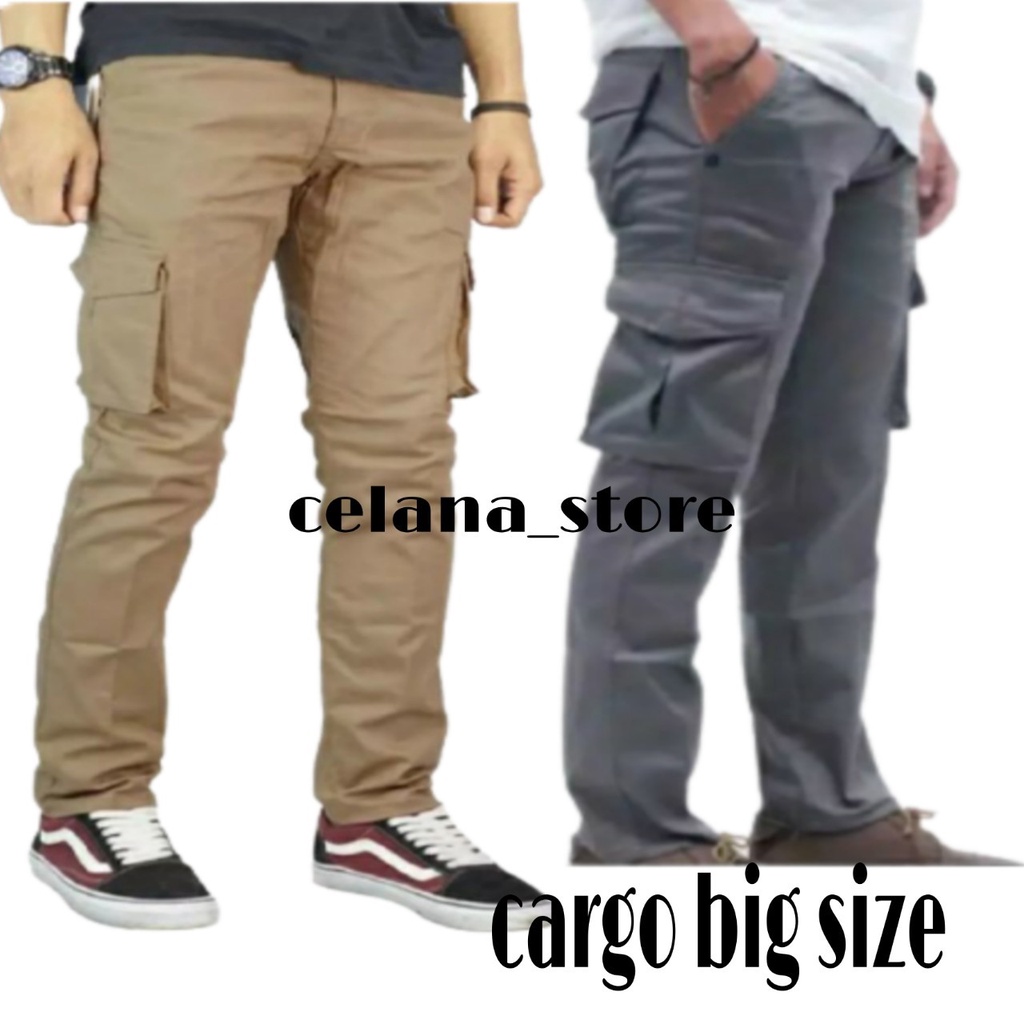 BIG SIZE / CELANA CARGO PRIA BIG SIZE 36-50/ celana cargo panjang big size 38 39 40 41 42 44 46 48 50/celana cargo big