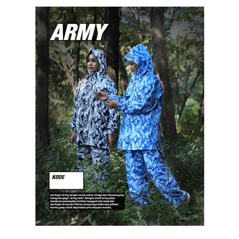 RAINCOAT Jas Hujan Setelan Pria Dewasa Wanita Setelan Jas Hujan Jaket Celana Army Murah Original