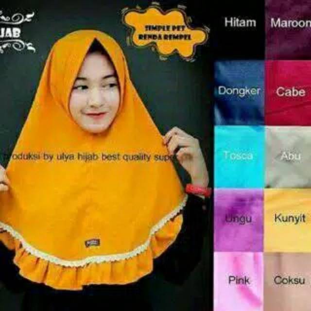 KHIMAR REMPEL RENDA WOLFIS TERMURAH